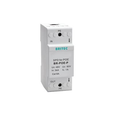 China BR-POE-P Signal Surge Arrestor Poe Ethernet China Data Surge Protector Cat 6 48v Ethernet Surge Protection Devices for sale