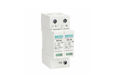 China 60ka Power Lightning Surge Arrester Single Phase AC Electrical Surge Protector for sale