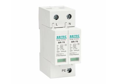 China AC Type 2 Surge Protection Device 70kA DIN Rail Mountable Surge Arrester for sale