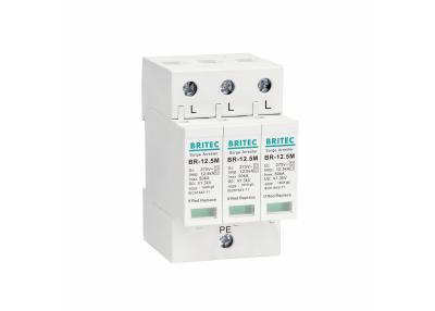 China T1 + T2 Surge Protector Iimp 12.5 KA Surge Arrester 3 Phase TN - C System for sale