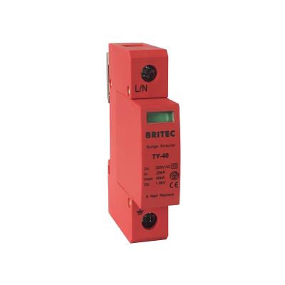China TY-40 1P SPD 40kA Type 2 Surge Protection Device AC Lightning Protector spd for sale