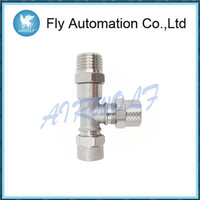 China Stainless Steel Pneumatic Tube Fittings 1420 Lateral Bspt Male R1 / 8