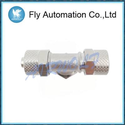 China 1431 Series Brass Pipe Fittings / Pneumatic Pipe Fittings Three Through Middle Thread for sale