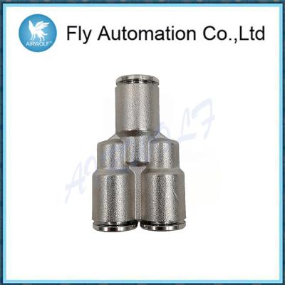 China Y Union Pneumatic Connector 6560 Series , Nickel Plated Brass Pneumatic Fittings for sale