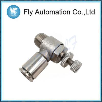 China Nickel Plated Brass Tube Fittings Unidirectional Throttle Valve Adapter for sale