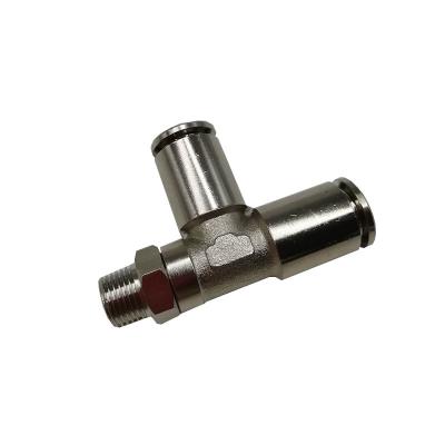 China Air Screwdriver Pneumatic Tube Fittings Three Way Side Threaded Joint Compression Fitting for sale