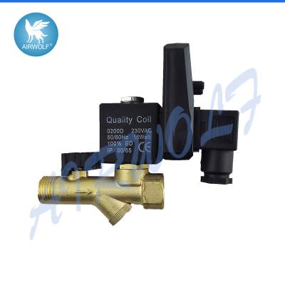 China Electronic Fixed Time Like Draw Off ADV-15T Air Compressor Solenoid Valve 15mm for sale