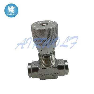 China STB-G3/8 Hydraulic Carbon Steel Throttle Control Valve for sale
