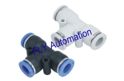 China One Touch PE Union Pisco Tee Plastic Metric Pneumatic Tube Fittings for sale