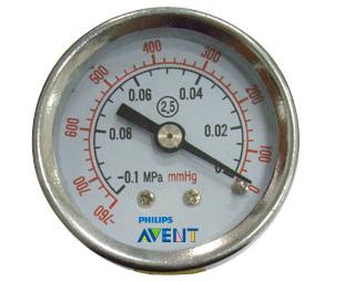 中国 空気圧システム コンポーネント パネルの空気の圧力計の圧力計 40 mm、50 mm、63 ミリメートルをマウント 販売のため