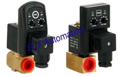 China 24 VAC/VDC DIN 43650A ISO 440/6952 Drain Valve Timer Pneumatic Solenoid Valves for sale