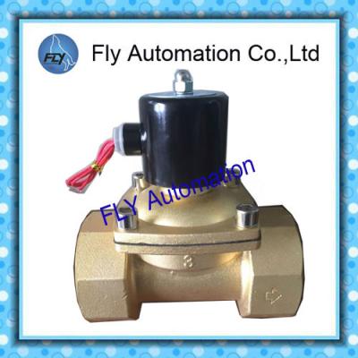 China 3inch Operated Directly 76mm Water Solenoid Valves , Threaded 2 Way Brass valves for sale