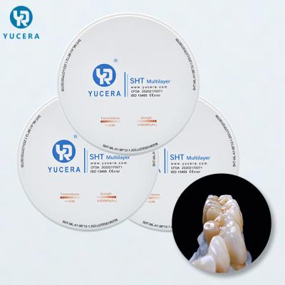 China Preshade Cad Cam Open System 98x10mm Dental Zirconia Discs for sale