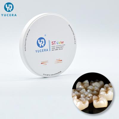 China 1100 MPa False Teeth Material Pre Shaded Dental Zirconia Blocks for sale