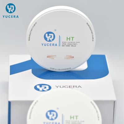 China Ceramic Translucent Zirconia Blocks HT Dental Ceramic Disks 98mm CAD CAM System for sale