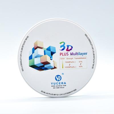 China A zircônia pre protegida dental da came do Cad obstrui 12mm 3D mais Multilayer à venda