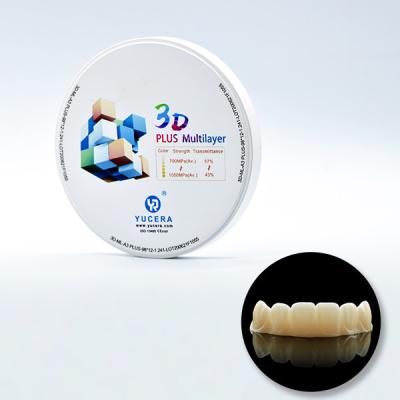 China 6 Layer Multilayer Dental Zirconia Block For Aesthetic Restoration for sale