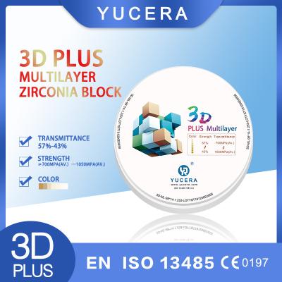 China 3D Pro Multilayer Zirconia Blocks Blank For CADCAM Dental Laboratory Equipment A2 A3 Open System Zirconia Disc Disk For for sale