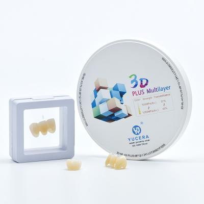 China A1 A2 A3 3d Multilayer Zirconia Block Blank Disc For Laboratorio Dental for sale