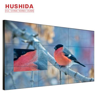 China HUSHIDA Indoor Advertising 3X3 LCD TV Screen Video Wall 49 Inch Seamless for sale