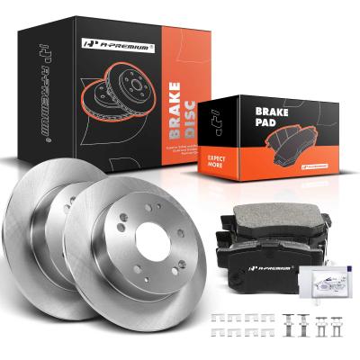 China Rear Disc Brake Rotors & Ceramic Brake Pads for Honda Civic 04-05 Accord 98-02 for sale