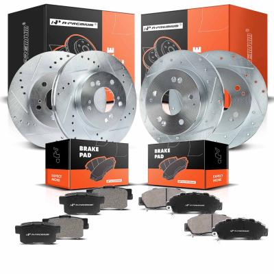 China Front & Rear Disc Brake Rotors & Ceramic Brake Pads for Acura Integra Type R for sale