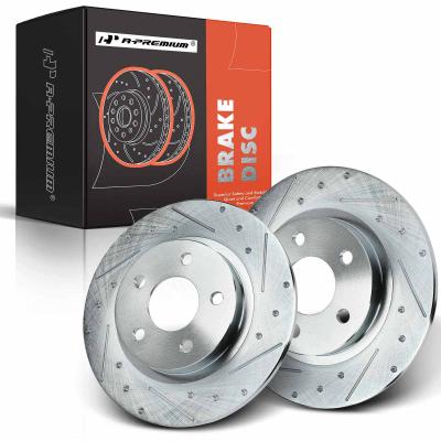 China Rear Drilled Brake Rotors for Cadillac Seville DeVille Buick Pontiac for sale