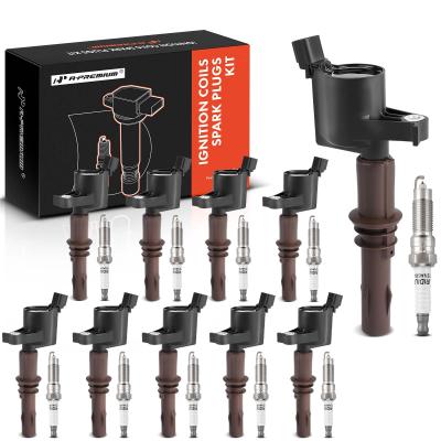 China 10x Black Ignition Coil & IRIDIUM Spark Plug Kits for Ford Expedition 08-14 F-150 for sale
