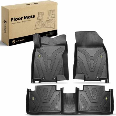 China 3x Front & Rear Black Floor Mats Liners for Nissan Rogue 2014-2021 TPE for sale