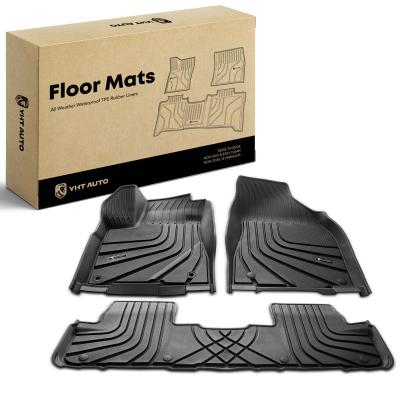 China 3x Front & Rear Black Floor Mats Liners for Toyota Highlander 2014-2019 5-Seats for sale