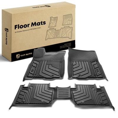 China 3x Front & Rear Black Floor Mats Liners for Toyota Tacoma 2016-2021 Access Cab for sale