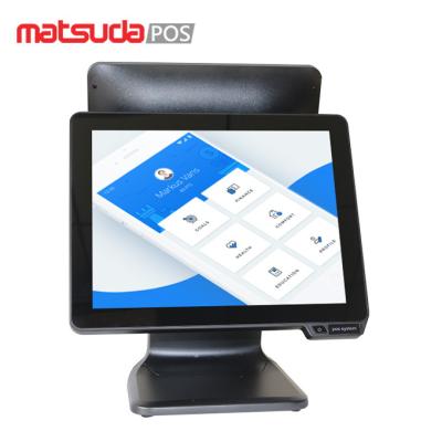 China Energy Saving OEM Dual Screen Supermarket Pos System 15 Inch for sale