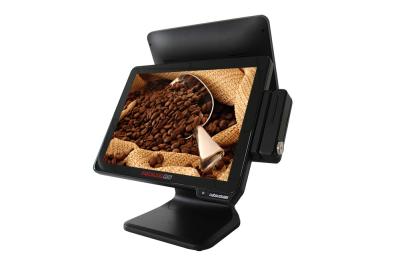 China Commercial Dual Screen Supermarket Pos System 15 Inch for sale