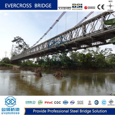 China Simple Structure Steel Cable Suspension Bridge OEM For Longest Spans River for sale