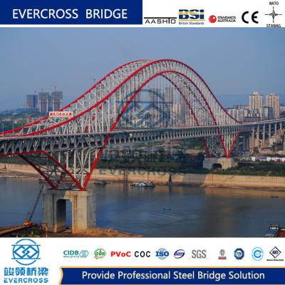 China Permanent Steel Arch Bridge Prefab Steel Bridges With High Strength for sale