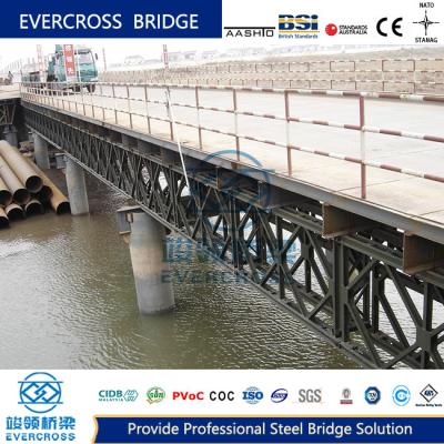 China HD200 Steel Bailey Bridge Double Rows Single Layer Reinforced DSR Double Lanes for sale