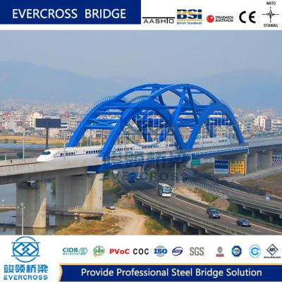 China Permanent Assembly Steel Modern Arch Bridge Large Span Big Loading Capacity for sale