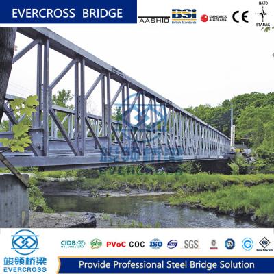 China Fast Installed Modular Steel Bridge Double Lane Prefabricated Truss Bridge for sale