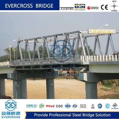 China Puente de armadura de acero económico Puente estructural de acero con doble carril en venta