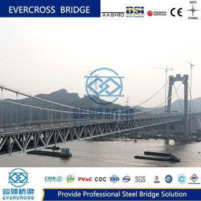 Chine Certificat PVOC pour les ponts de suspension de câbles en acier / ponts à cadre rigide professionnels à vendre