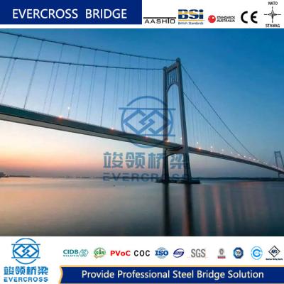 China Puentes colgantes de cable de acero de ferrocarril de buena resistencia sísmica de tres tramos en venta