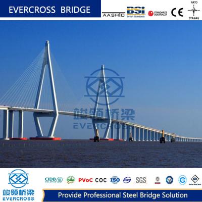 China Customized Steel Cable Stayed Bridge Large Torsional Stiffness Large Span for sale