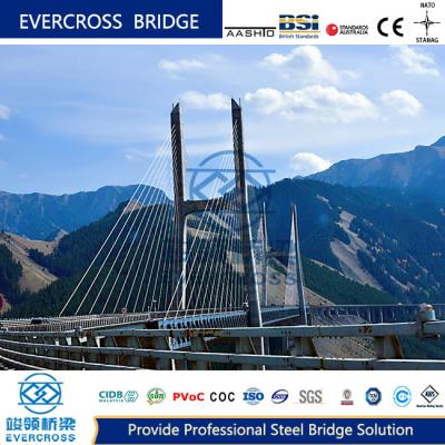 China Custom Cable Stayed Bridges Permanent Steel Cable Pedestrian Bridge for sale