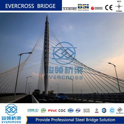 Chine Pont supporté par câble galvanisé à chaud à vendre