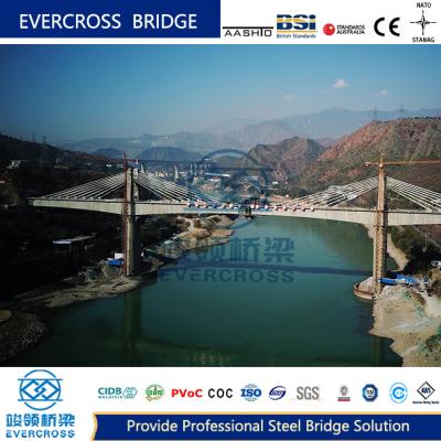 China Steel Concrete Cable Stayed Bridge Custom Prefabricated Steel Truss Bridge for sale