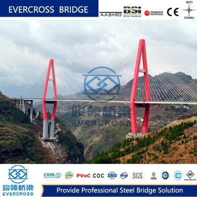 China Puente de cable de acero de marco de acero personalizado Gran capacidad de carga en venta