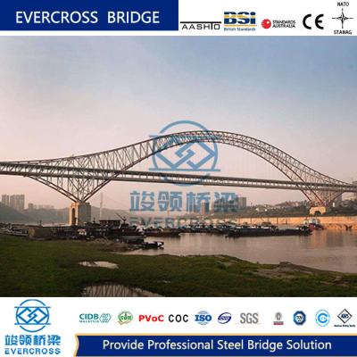 China Rigid Frame Steel Arch Bridge High Stiffiness Composite Steel Bridge for sale