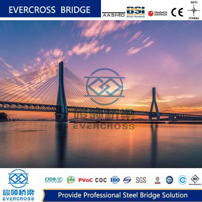 China High Stiffness Composite Beam Bridge Customized Truss Steel Bridge for sale