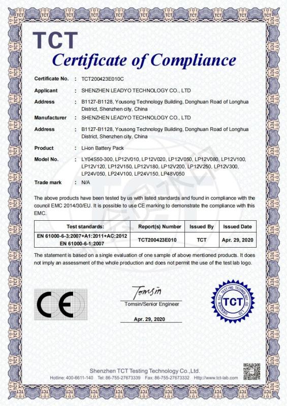 CE - Shenzhen Leadyo Technology Co., Ltd.