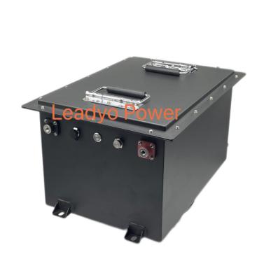 China High Current Lithium Golf Cart Battery 48V 100Ah 200A LiFePO4 With LCD Display for sale
